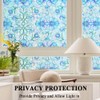 Window Privacy Film Blue Purple Floral Rainbow Glass Door Film