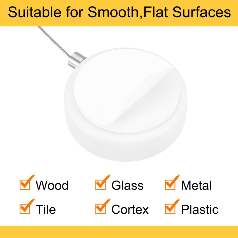 MECCANIXITY 3.3ft Retractable Cable Lock with Arc Patch Remote Control