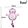 Fuzzl Dura Pig – Plush Pig Dog Toy on Rope