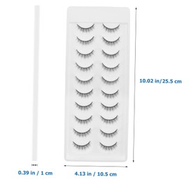 OHPHCALL 10 Pairs Natural False Eyelashes Fluffy Extensions Lightweight Easy to Apply for Women
