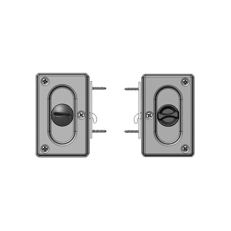 Prime-Line N 7368 Pocket Door Privacy Lock with Pull -