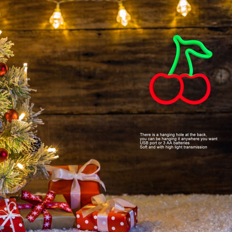 LED Neon Night Light Lamp USB Powered Decorative Wall Fruit