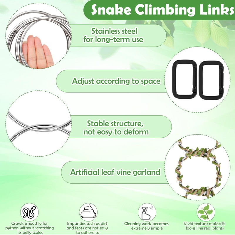 1+1 Big Snake Enrichment Rings for Ball Python, Climbing Toys