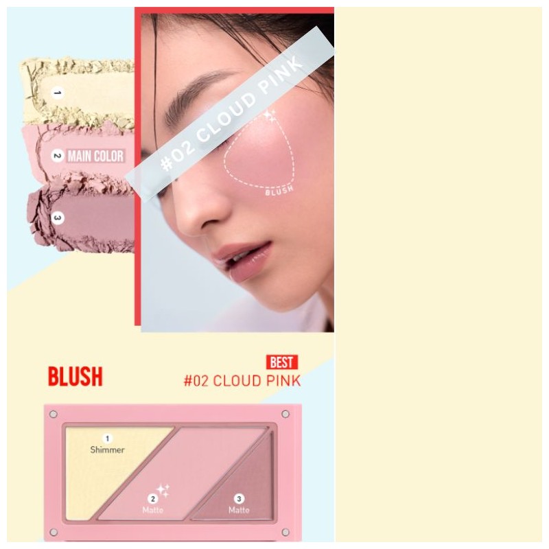 3CE Layer It All Blush Palette 10.5g(+Layer Blush Brush), Shade:#3