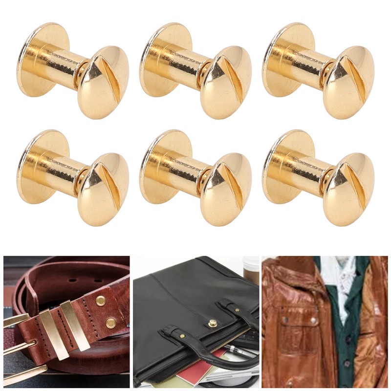 200 Sets Book Binding Screw Uniform Coating Curved Surfaces Brass