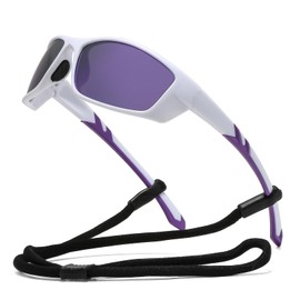 Suertree Polarised Sports Glasses Sunglasses Men Women Quick Glasses Windproof Cycling Glasses UV400 Riding Sunglasses Outdoor Sports Sunglasses White + Purple, White + purple