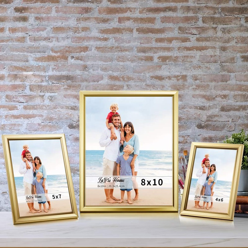 LaVie Home 4x6 Picture Frames (12 Pack, Gold) Simple Designed