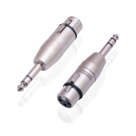 6 Pack 1/4 to XLR 6.35mm Female to XLR Male and 6.35mm Male to XLR Female Adapter Zinc Alloy Stereo Mixer Microphone Audio Adapter Connector