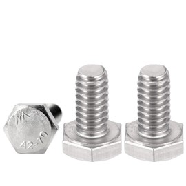 25 tornillos hexagonales M8 M8 M8 x 25 mm, tornillos hexagonales de acero inoxidable 304 M8-1.25 tornillos hexagonales totalmente roscados tornillos de cabeza hexagonal métricos, tornillos de cabeza