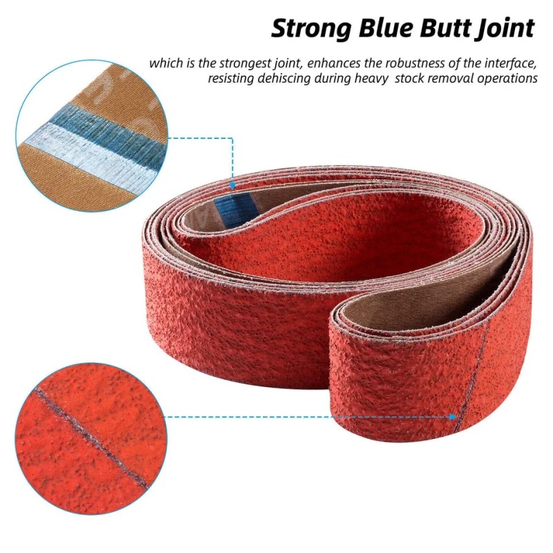 6PCS 2x42Inch Ceramic Grinder Sanding Grinding Belt 60 80 Gritmaterial:
