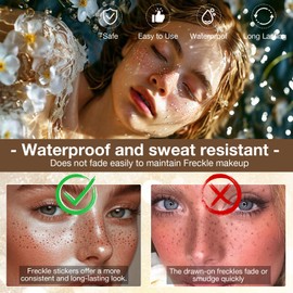 Wodelanle Glitter Freckles Face Tattoo, 24 Count Silver Face Glitter Speckles Makeup Patches, Glow Up Makeup Patches, Cute Glitter Freckles Makeup Accessories for Women