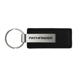 Au-Tomotive Gold, INC. Compatible With Nissan Pathfinder Black Leather Key Chain