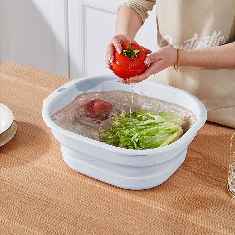 Daimix Collapsible Wash Basin Set of 2, Foldable Small Medium