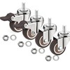 MyyYiTar 1.25" M6x15 Stem Casters Bolt Threaded Wheels,TPR Mute Rubber