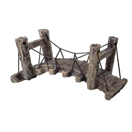 NUZAMAS Artificial Resin Bridge Aquarium Miniature Ornament Landscape Decor Fish Tank Drawbridge Decorations Fish Tank Landscaping Display for Aquariums
