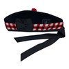 DSS KILT GLENGRRY Tapas, Negro con dados rojos, negros y