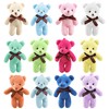 Rcanedny 12 Pcs 12cm Mini Teddy Bear Toys Soft Small