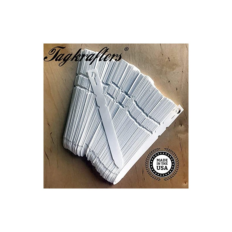 TAGKRAFTERS 8-1/2" x 3/4" White - Speed Tags - 500
