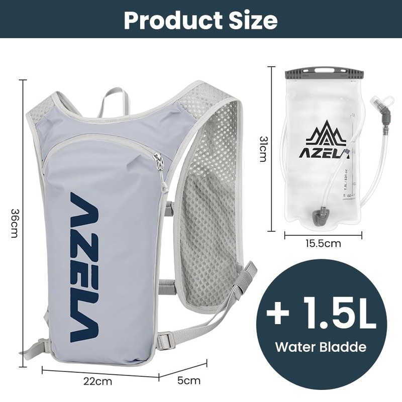 Flintronic Ultralight Hydration Pack, Breathable Running Vest with 1.5L Water