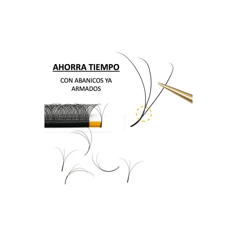 Extensiones De Pestañas Masscaku W Mix 3d / 4d Matte