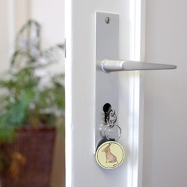 Mr. & Mrs. Panda Round Key Ring Donkey – Gift, Courage, Confidence, Animal Motifs, Life Goal, Good Mood, Guardian Angel, Animals, Happiness of Life, yellow