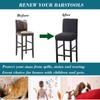 HFCNMY Bar Stool Covers,4 Pack Stretch Covers with Backs Jacquard