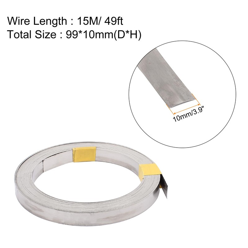 Rebower Flat Heater Wire Nichrome High Resistance Stability,[for Heating Elements