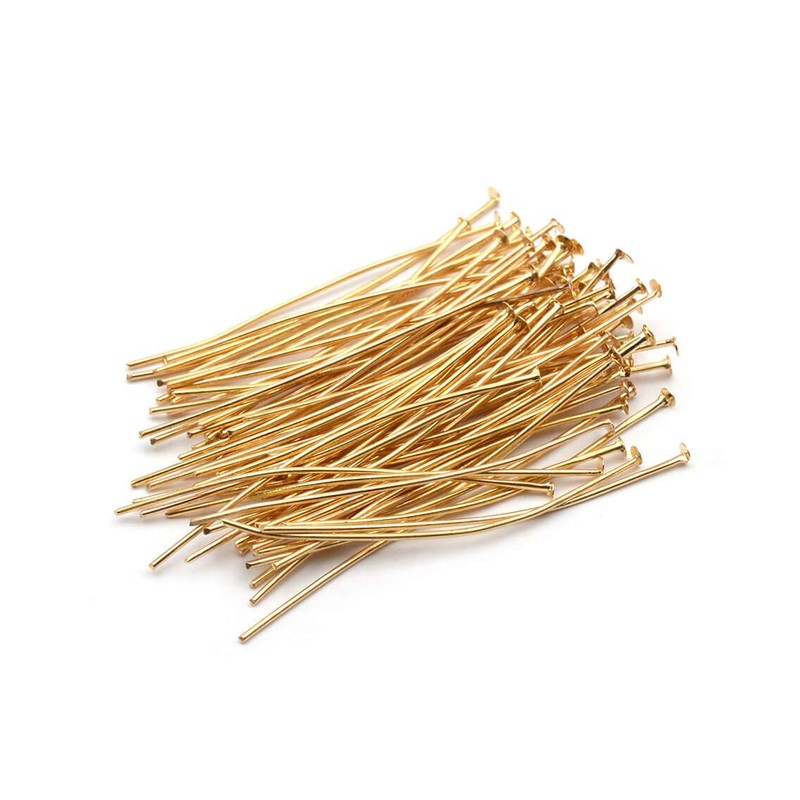 Vintageparts Rivet Pins in Light Gold 50 mm Pack of