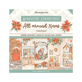 Stamperia - Scrapbook Paper Pad for Scrapbooks, Albums, and Bullet Journals, All Around Christmas, Acid Free, Double-Sided, Perfect for Crafts and Gifting (All You Need for Christmas) (30.5 x 30.5 cm)