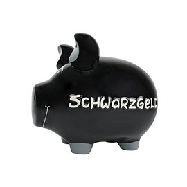 Ceramic Piggy Bank Gift Children Black KCG Black Money Saving Gift XXL