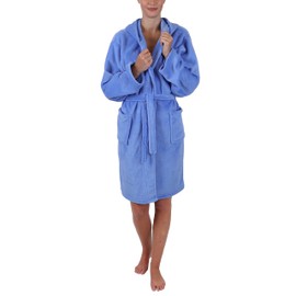 Betz Kinder Bademantel Style mit Kapuze Kinderbademantel Farbe hellblau Größe 140