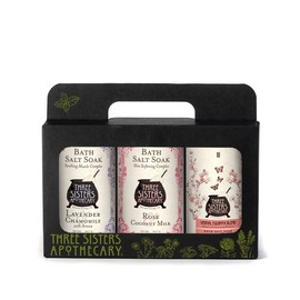 Three Sisters Apothecary 3 Piece Bath Salt Gift Tote Trio (Spring Mix)