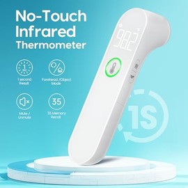 Termómetro para adultos y niños, termómetro de bebé rápido y preciso, alarma de fiebre y modo de silencio, esenciales para bebés, soporte de por vida 