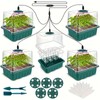 5Sets Seed Starter Tray with Grow Light, Elevated Seedling Starter