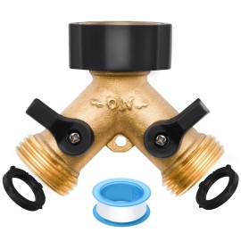 Lfsemini 1/2/4 Pack Hose Splitter, 2 Way Heavy Duty Brass Garden Hose Splitter, for 3/...
