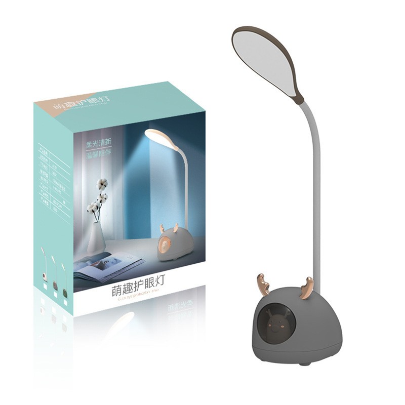 LED Desk Lamp Cartoon Animal USB Rechargeable Eye Protecting Table