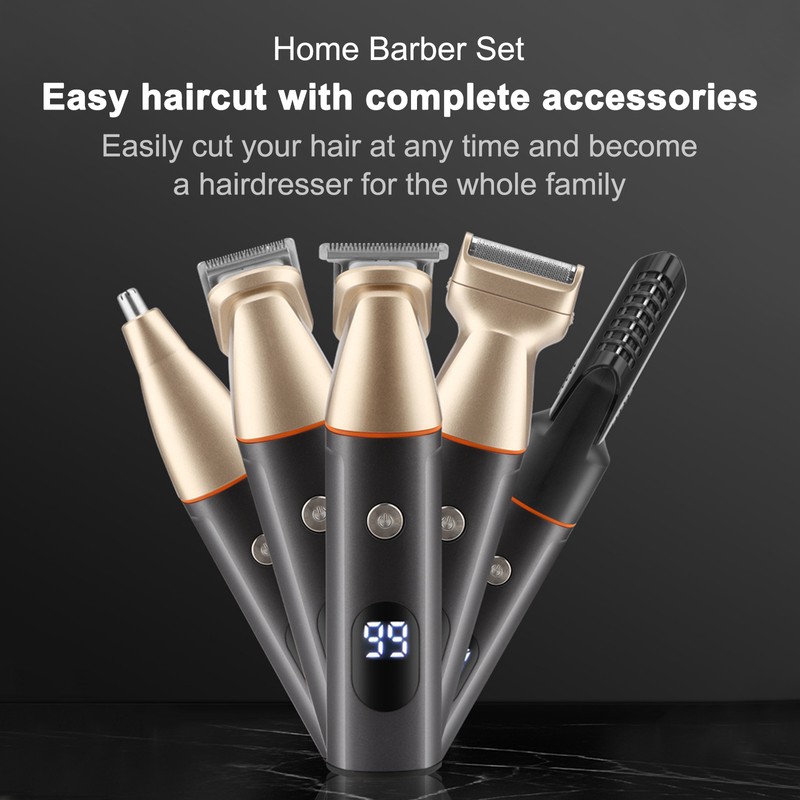 5-IN-1 Men's Hair Clipper Set Beard Shaver Electric Body Hair