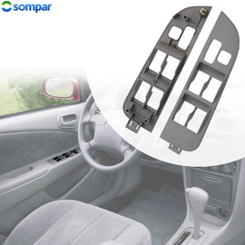 Osompar Front Driver Window Switch Bezel Panel (Tan) Compatible with Toyota Corolla CE LE S 1998 1999 2000 2001 2002