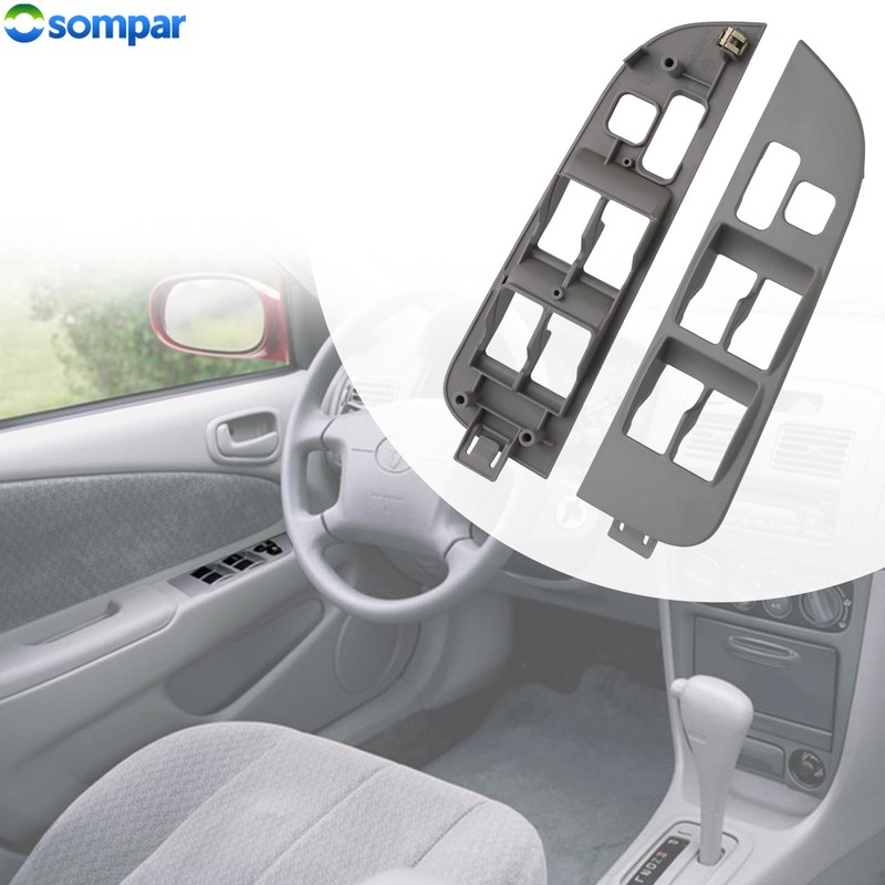 Osompar Front Driver Window Switch Bezel Panel (Tan) Compatible with