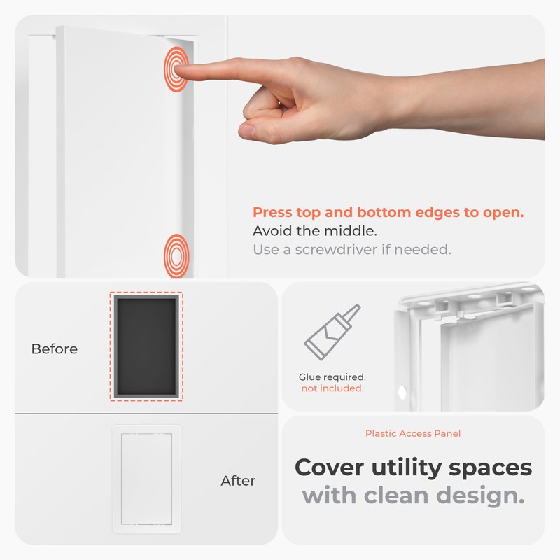HVAC OV 6x10 Inch White Access Panel for Drywall –