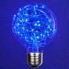LEDimagine Fairy String Light Bulb, LED Globe Light Pendant, Blue