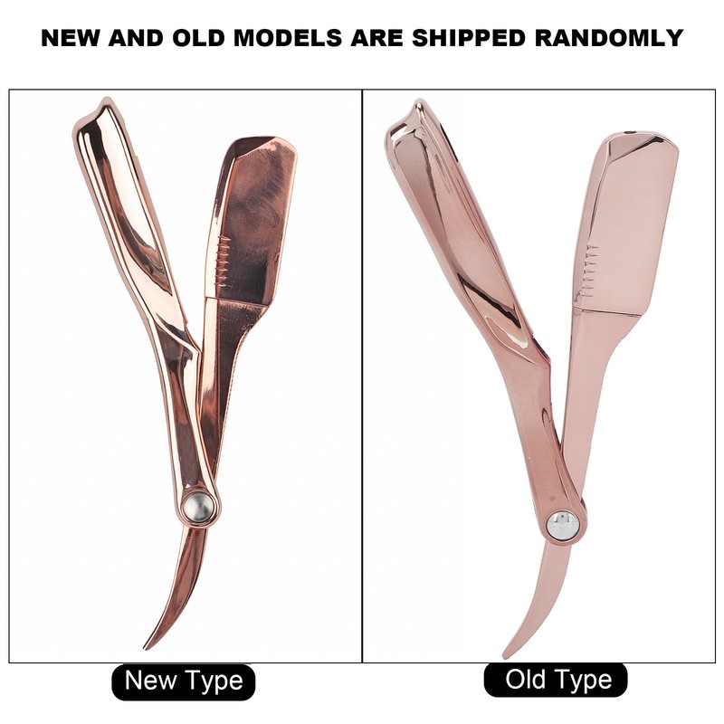 Professional Foldable Straight Edge Razor Barber Men's Shaving Razor Plating