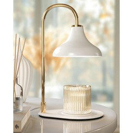 ERSHIXUN Gifts for Women – White Candle Warmer Lamp with Timer & Dimmer for Scented Jar Candles, Ideal Home Décor Gift for Women, Includes 2 Bulbs