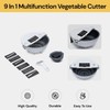 Ezonedeal Vegetable Slicer, 9 in 1 Multifunction Rotate Vegetable Cutter
