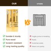 Evjocoh Silverware Drawer Organizer Wood with Adjustable Partition Utensil Cutlery