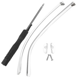 Healvian 1 Pair Glasses Replacement Temple Clear Eyeglass Arms Legs Repair Sunglasses Arm Eyewear Frame Temple for Glasses with Screws