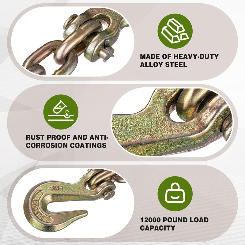 Pelopy Double Clevis Slip Hook 12, 000 Lbs Capacity Heavy