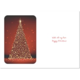 doodlecards Someone Special Christmas Card Red Christmas Tree Large A4 Size Christmas Card for Someone Special with Plain Envelope