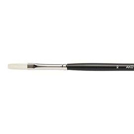 Jackson's : Akoya White Synthetic Bristle Hair Brush: Long Flat No. 2