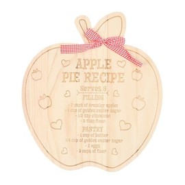 Apple Pie Recipe Serving Board – Practical and Charming Design – Perfect for Baking Days – Great for Entertaining – Thoughtful Gift for Bakers – Durable and High-Quality Wood